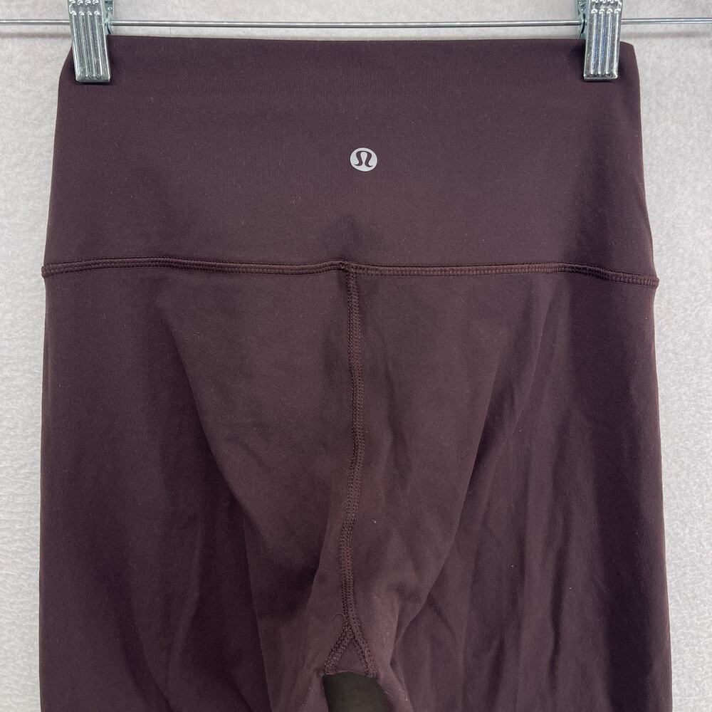 LULULEMON Leggings 6 Align Cropped High Rise Running Training Yoga Stretch Brown - Picture 7 of 12